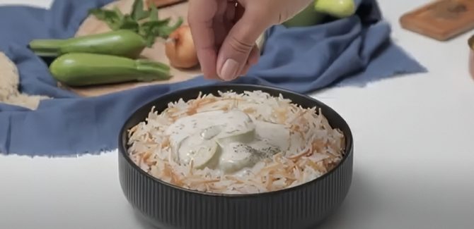 تقديم الكوسا باللبن