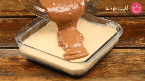 وضع طبقة الشوكولاتة