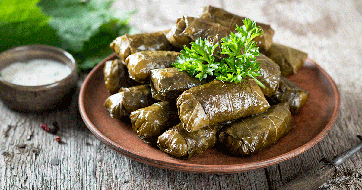 صحن ورق عنب
