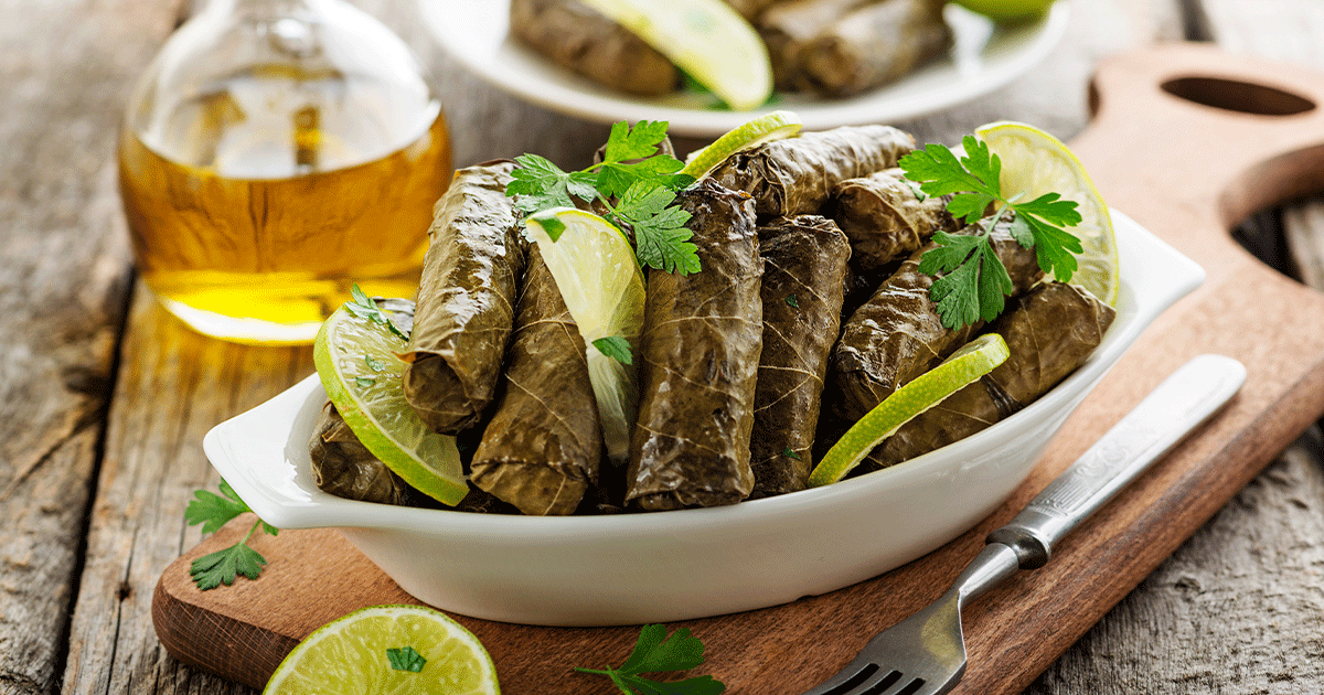 طبق ورق عنب 