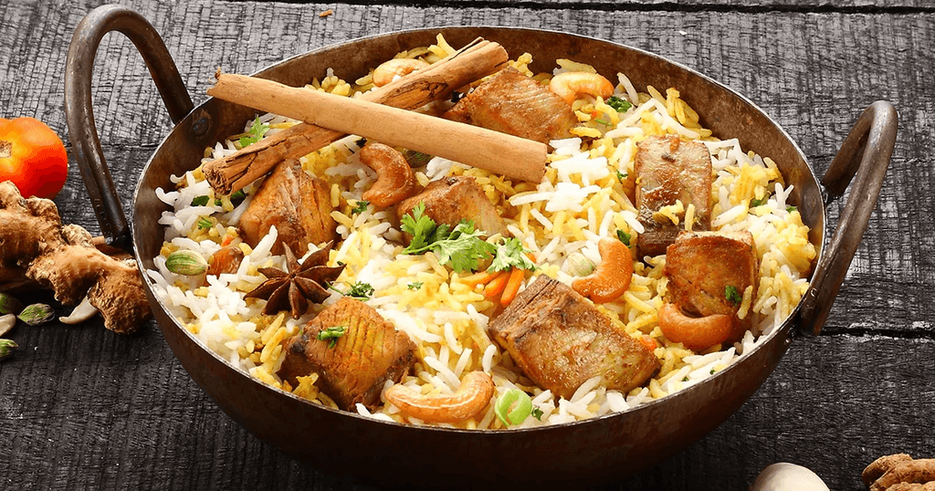 رز مبهّر مع السمك