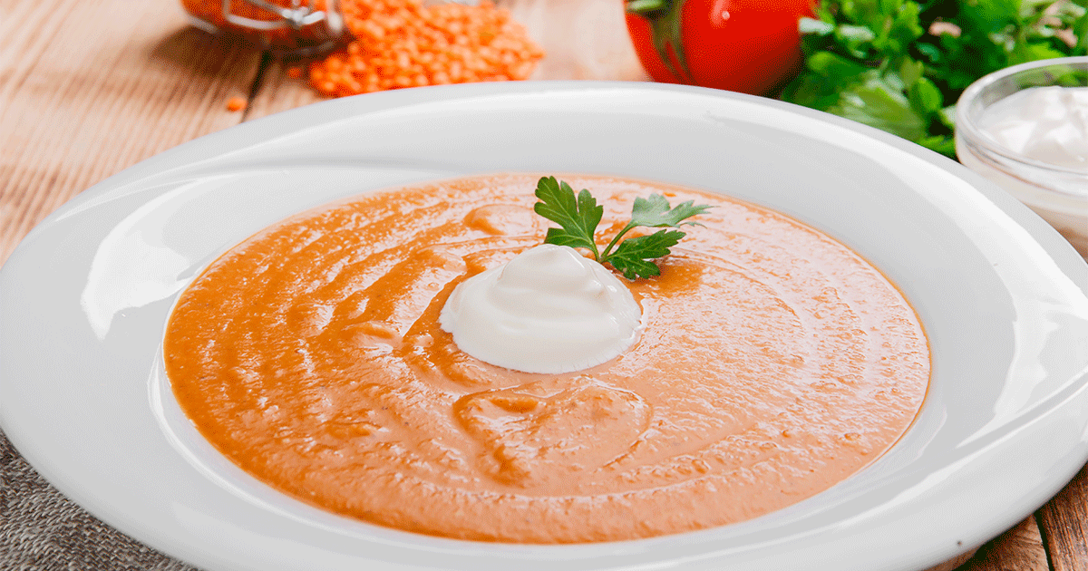 شوربة العدس البرتقالي