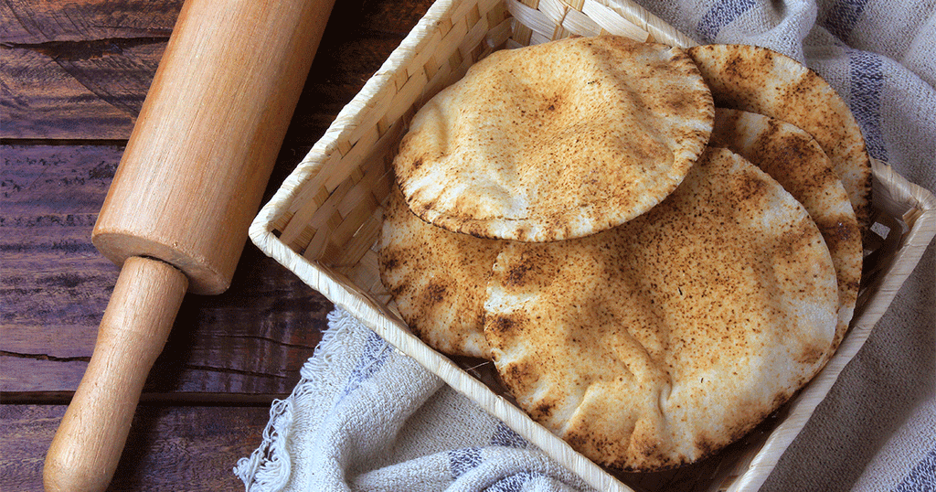 خبز عربي أبيض