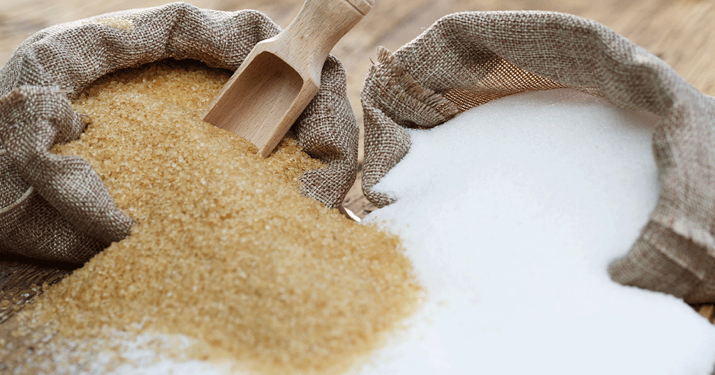 السكر البني والسكر الأبيض