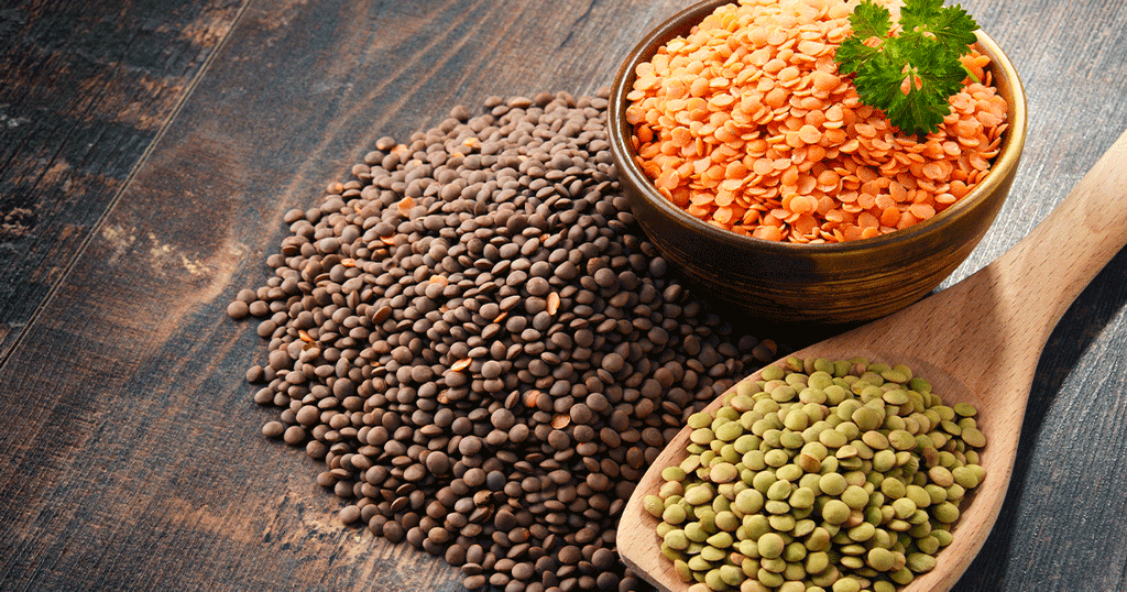 أنواع مختلفة من العدس