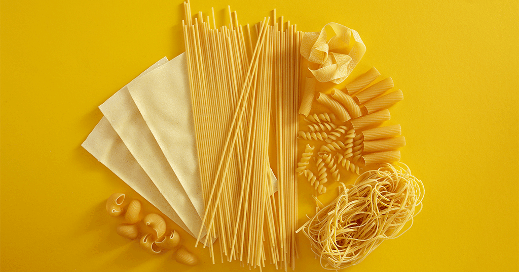 أشكال مختلفة من الباستا