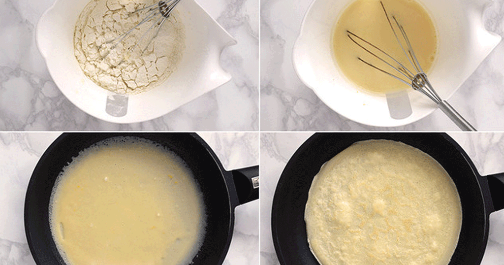 خطوات تحضير الكريب