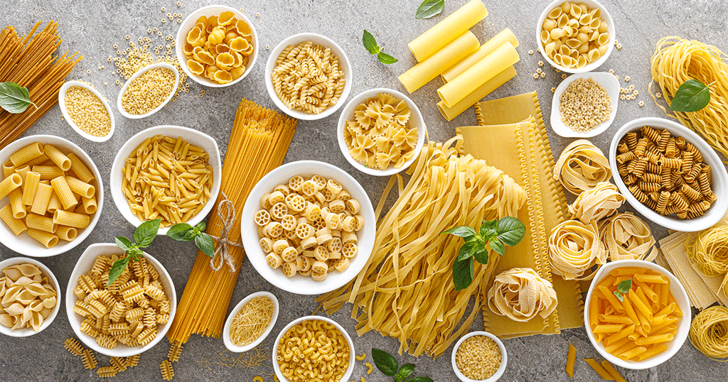 أشكال مختلفة من الباستا