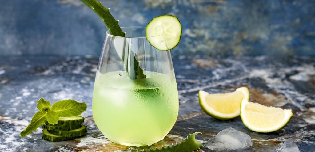 ماء الزنجبيل والألوفيرا