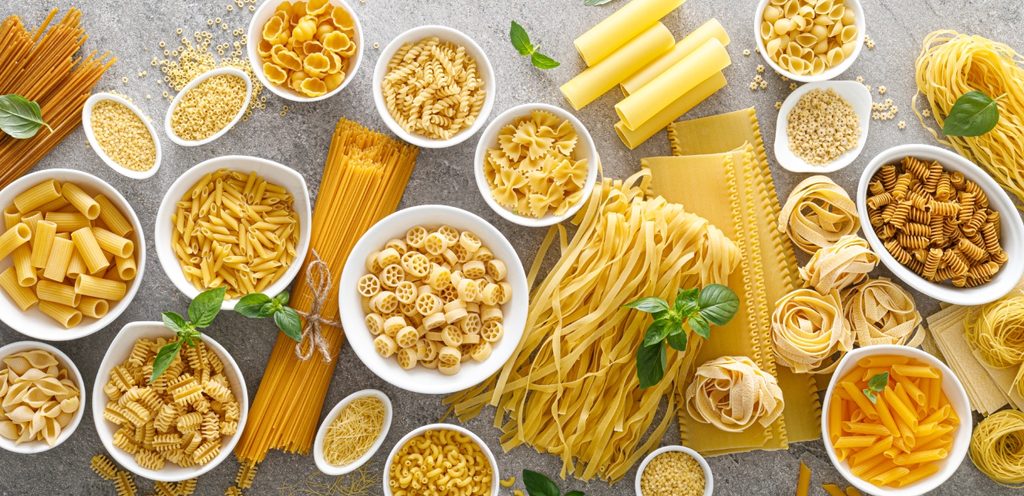 أنواع مختلفة من الباستا