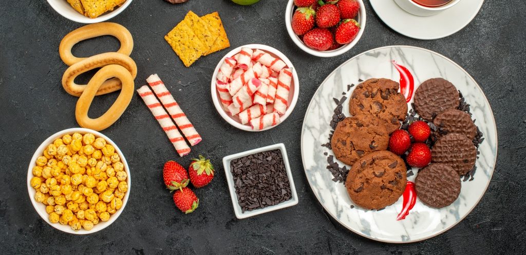 حلويات مليئة بالسكر