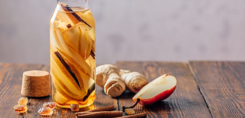 خلطة خل التفاح والزنجبيل