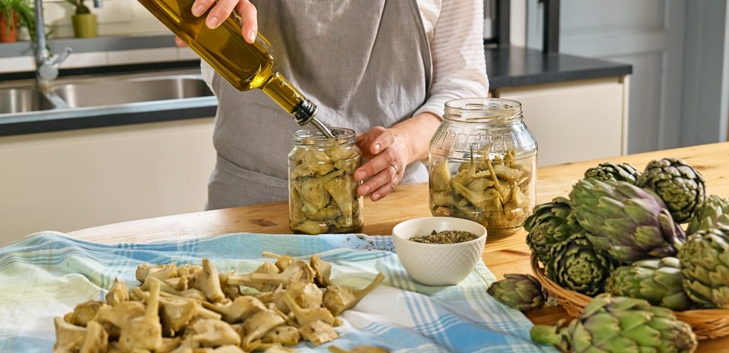 يمكن حفظ الأرضي شوكي في البرطمانات