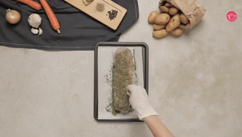 تغطيتها بالأوريغانو