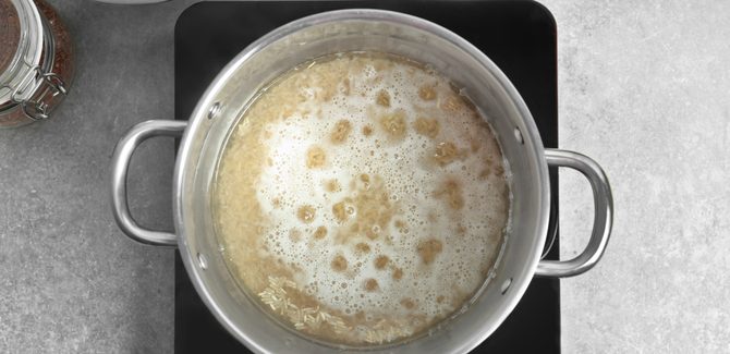 طهي الأرز