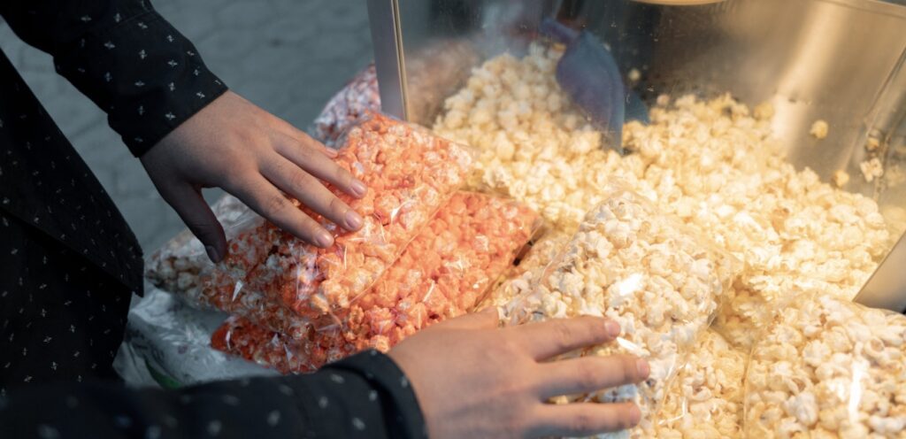 نكهات الفشار المختلفة