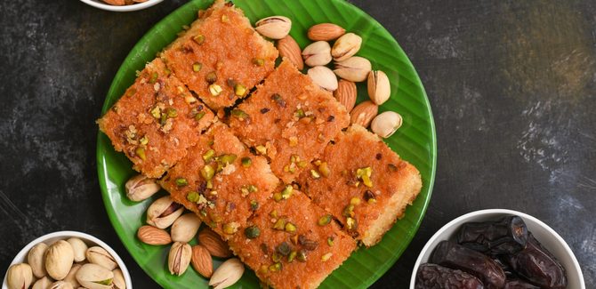 تقديم البسبوسة