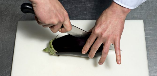 تقطيع الباذنجان
