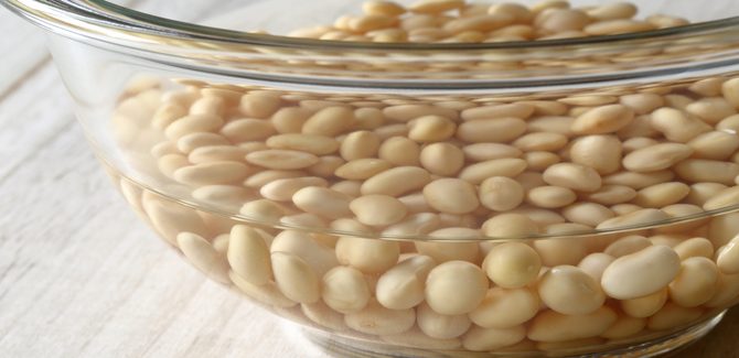 ننقع الفاصولياء في الماء