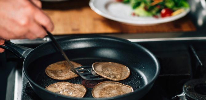 طهي البان كيك