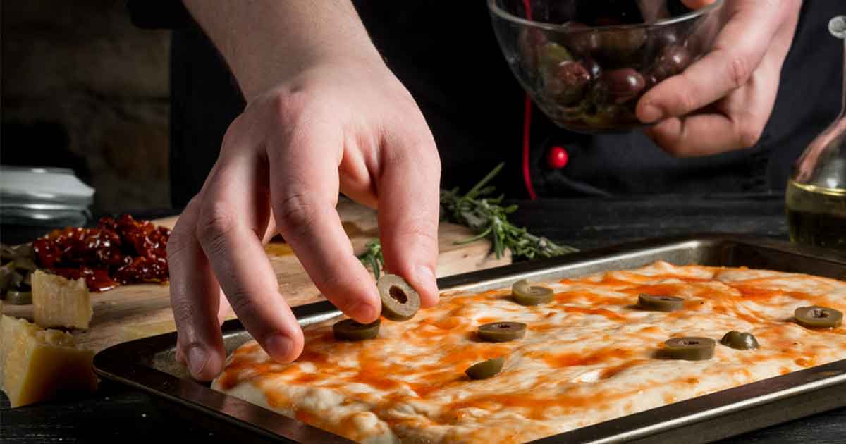 Pizza, Food, Person