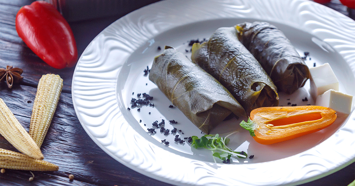 طبق ورق عنب