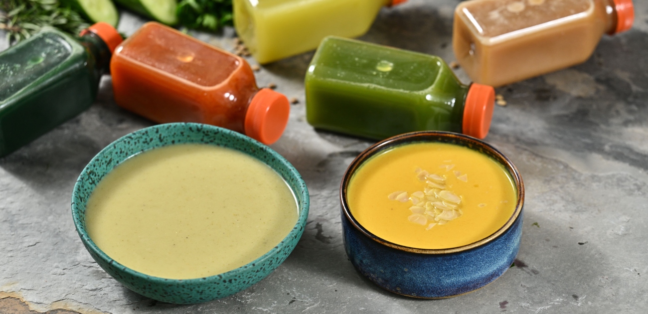 شوربة اليقطين وشوربة الفطر