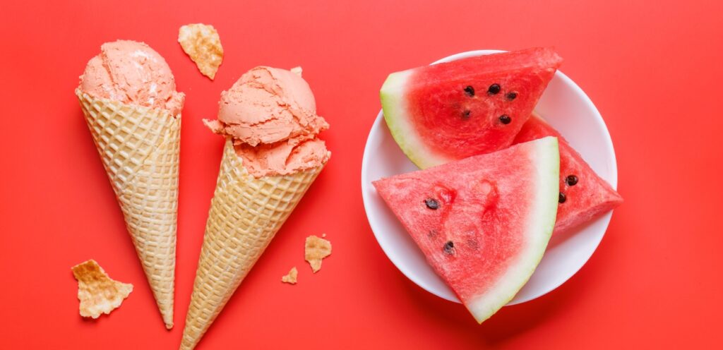 آيس كريم بنكهة البطيخ